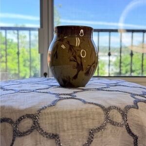 Elegant Brown Ceramic Vase